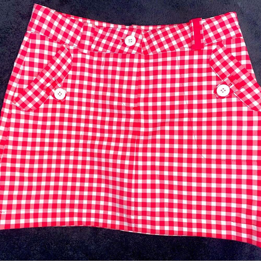 NIKE-Golf Skirt- Size:Medium- Pink- Gingham